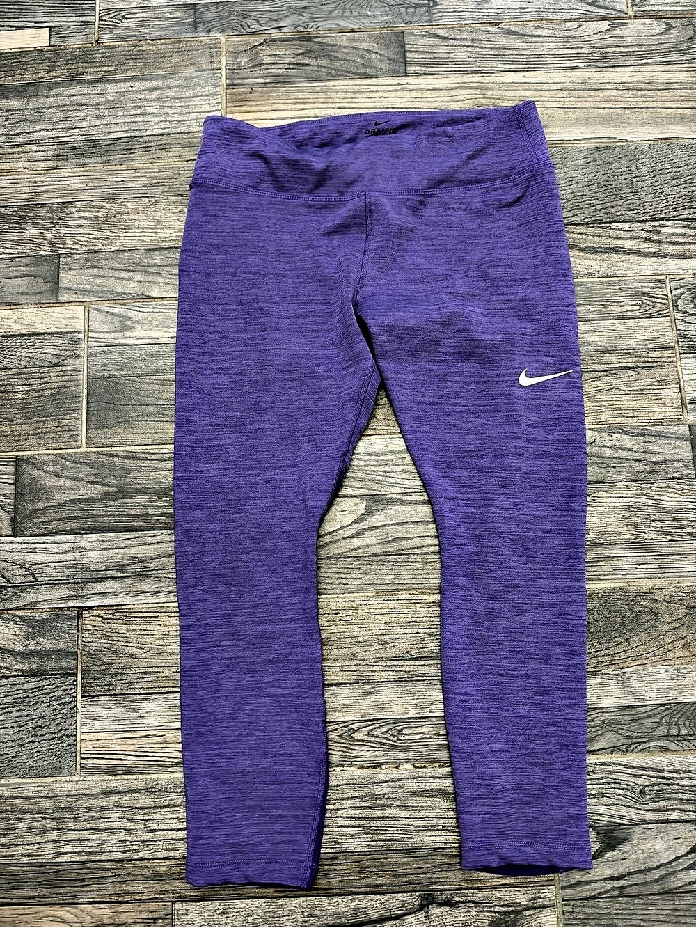 Nike Dri-FIT Cropped Leggings Purple Size Small